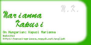 marianna kapusi business card